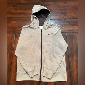 Kid’s Nike Gray Full-Zip Jacket Hoodie Size M